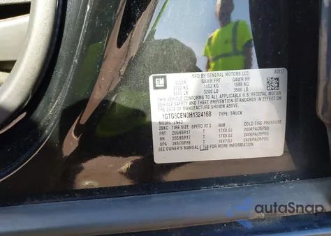 2017 GMC Canyon Sle from USA, damaged, VIN 1GTG6CEN0H1324168